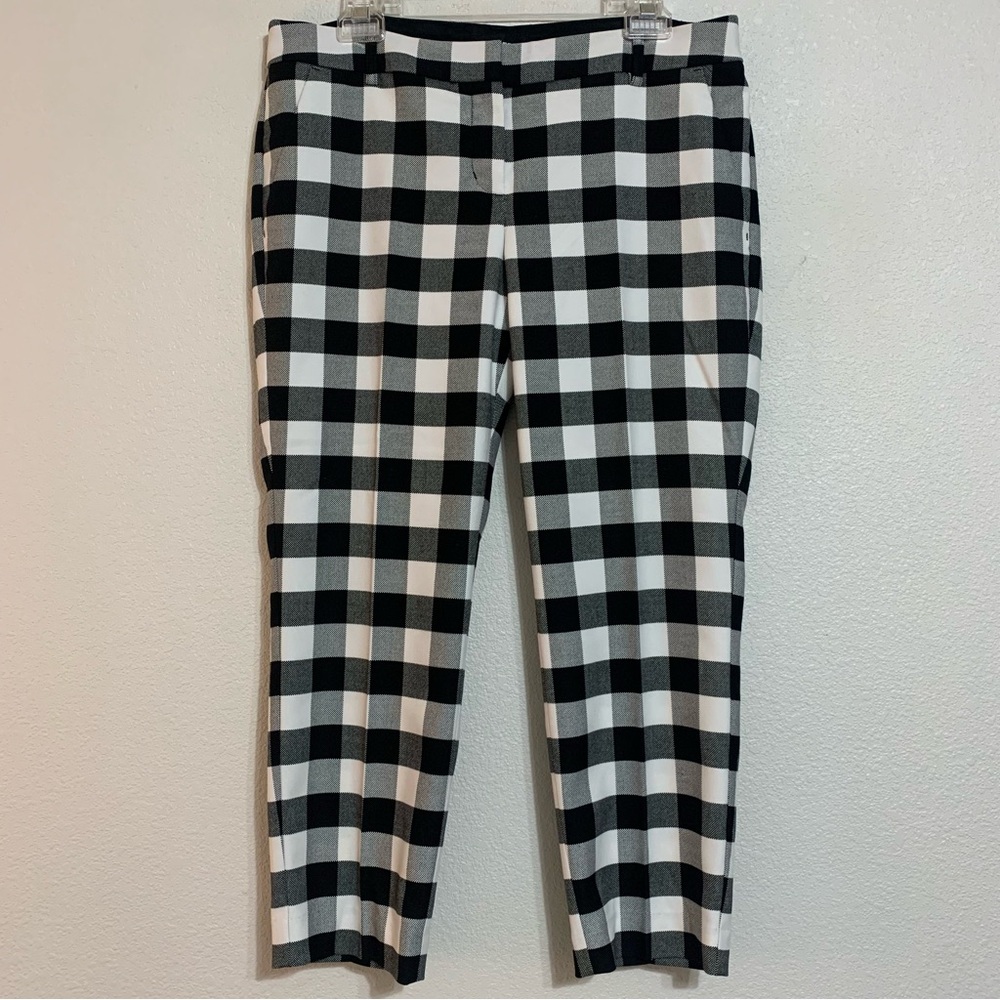 Express Columnist Ankle Low Rise Dress Pants Gingham Check Plaid Women’s Sz 10S